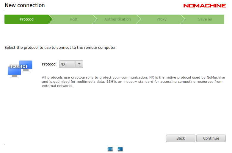 nomachine set username and password